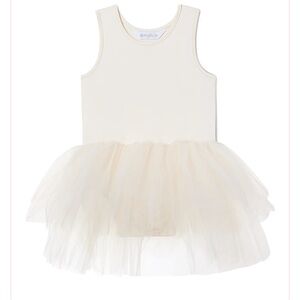 I Love Plum cream tutu dress